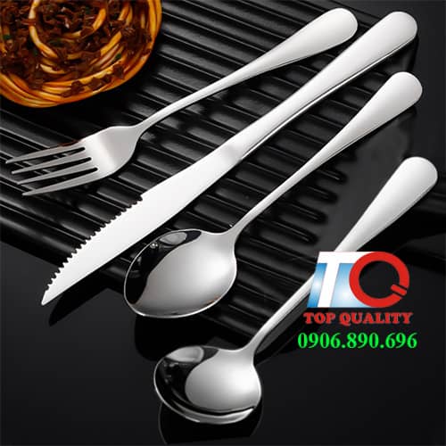 muỗng ăn cơm căn tin, nĩa ăn cơm căn tin, muỗng inox dày, nĩa inox dày, muỗng inox không rãnh, muỗng nĩa inox dày, muỗng inox ăn soup đầu tròn