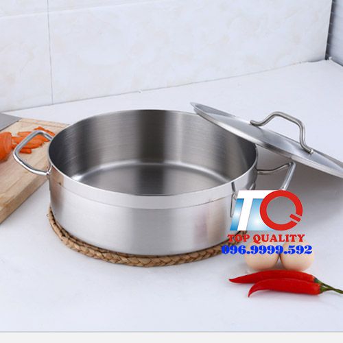 nồi inox công nghiệp thân thấp