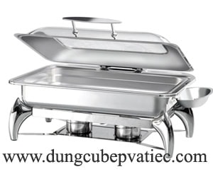 noi buffet inox oblong, noi buffet dung con nap kinh, nồi búp phê chữ nhật nắp kính, noi bup phe oblong, nồi buffet nắp hơi