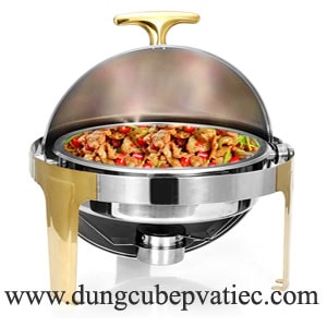 nồi buffet cao cấp, noi buffet cao cap, nồi búp phê cao cấp, gold round chafing dish