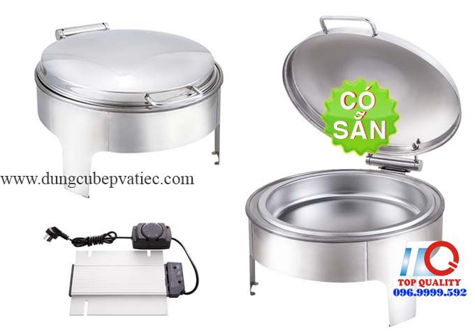 nồi hâm buffet tròn 9 lít, nồi hâm thức ăn buffet cao cấp, nồi hâm buffet cao cấp 9 lít, nồi buffet tròn nắp hơi cao cấp
