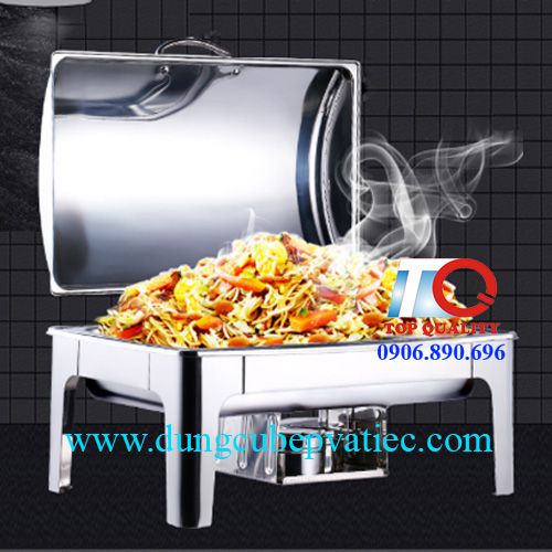 Nồi buffet inox chữ nhật cao cấp dùng điện cồn