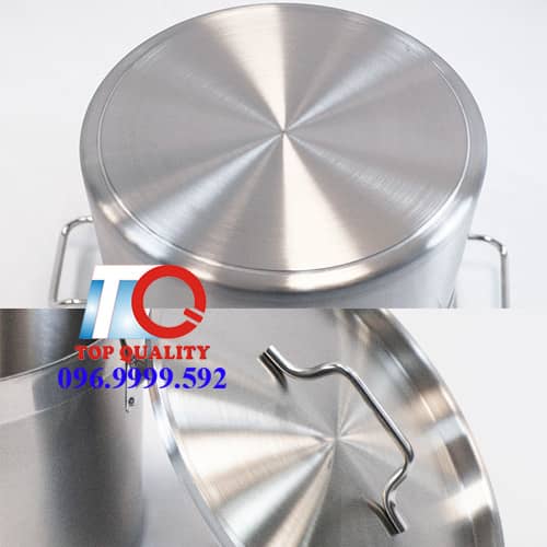 nồi inox thấp, nồi inox miệng rộng, nồi inox đường kính lớn hơn chiều cao, nồi inox 304 cao cấp loại lớn