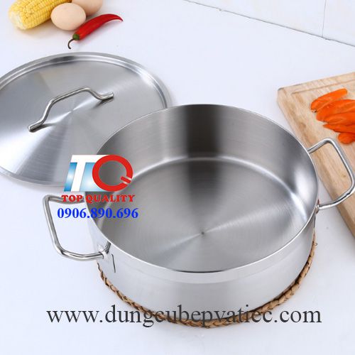 Nồi inox 304 thân thấp dùng cho bếp điện từ hồng ngoại