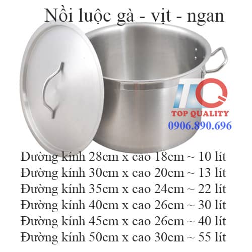 nồi luộc gà size lớn, nồi luộc gà loại lớn, nồi luộc gà 2 3 4 5 6 con, nồi luộc gà dung tích lớn