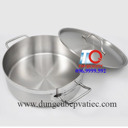 Nồi inox công nghiệp thân thấp