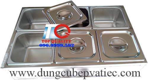 ​Quầy hộp inox trưng bày khay topping thạch trà sữa