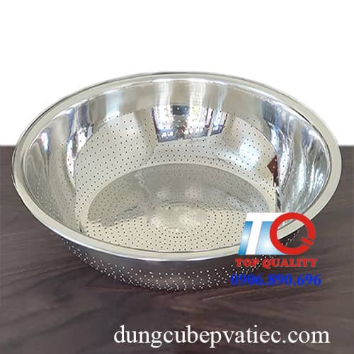 rá inox, rá inox 304, rổ inox lỗ nhỏ, rá vo gạo inox 304, rá rửa rau, rá inox size loại lớn