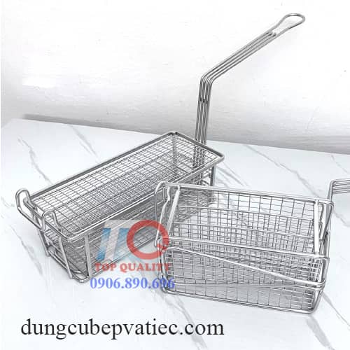 rổ chiên bếp nhúng có ngăn tầng bên trong, rổ chiên nhúng công nghiệp có tầng ngăn bên trong