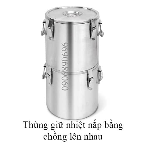 Thùng inox giữ nhiệt có thể sử dụng ở đâu?, Thùng inox giữ nhiệt có thể đựng những gì?, Thùng inox giữ nhiệt có dễ vệ sinh không?, Nên mua thùng inox cách nhiệt ở đâu? Nơi bán thùng inox giữ nhiệt chất lượng?