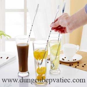 thìa pha chế dài thân xoắn, muỗng pha chế dài thân xoắn