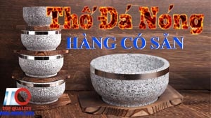 thố đá nóng, tô bằng đá, tô cơm trộn, tô phở tại bàn, tô nấu phở, tô đá núi lửa