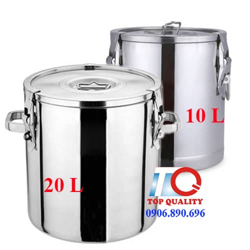 thung inox 3 lop, thung inox 10 lit, thung inox 20 lit