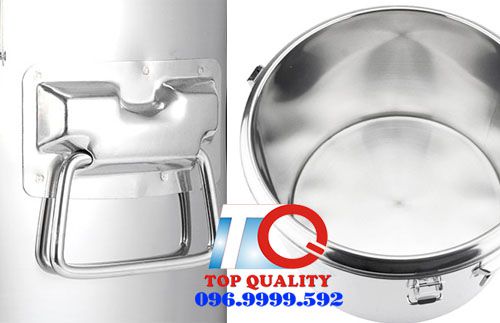 Thùng giữ nhiệt inox tròn 10 lít nắp khóa