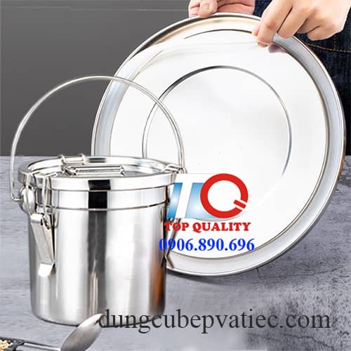 xô đựng canh, xô đựng dược liệu, thùng inox đựng canh, thùng inox đậy kín, thùng inox tròn 3 6 18 28 lít