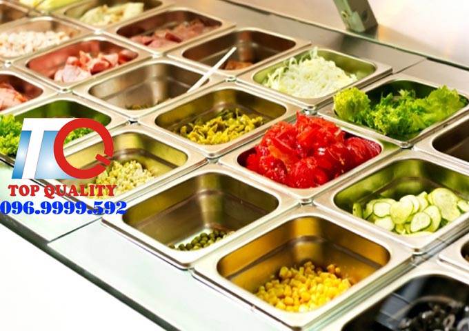 trưng bày lạnh rau củ tiệc buffet