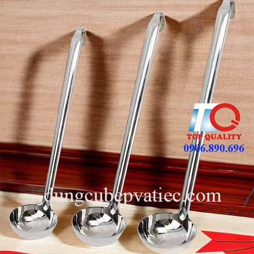 vá inox sâu lòng, muôi inox sâu lòng, và múc canh sâu, muôi phở sâu lòng, vá múc phở sâu lòng