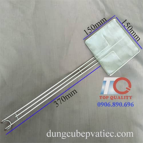 vợt hót bọt, vợt vuông lưới mịn, vợt inox cán dài lưới nhỏ, vợt lọc dầu mỡ, vợt hớt vớt dầu mỡ