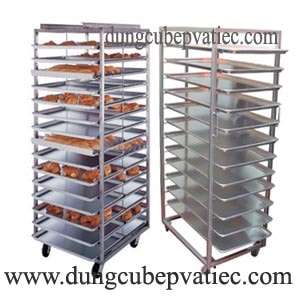 xe-khay-banh, xe inox đẩy khay bánh, xe khay bánh inox, gia công xe đẩy khay inox