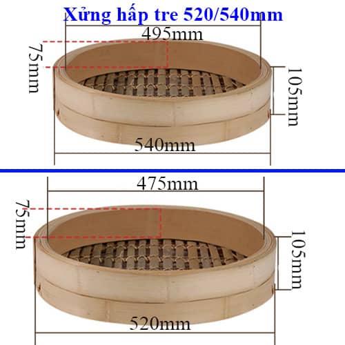 xửng hấp tre 52cm 54cm, xửng hấp tre size lớn, xửng hấp bánh bao há cảo dimsum