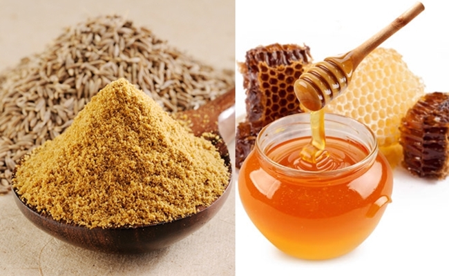 bột thì là và mật ong