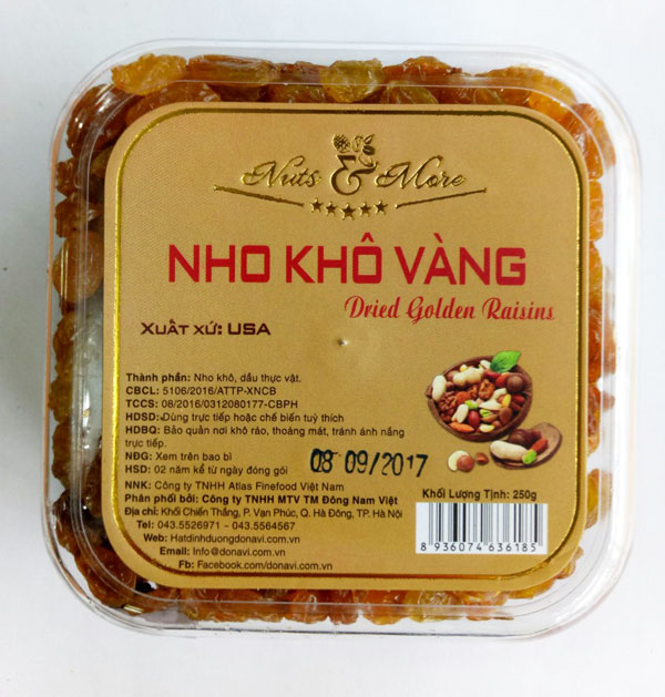 3. Các thương hiệu và địa điểm mua nho khô