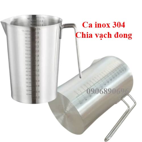 ca inox có vạch chia loại nào tốt. ca inox 304 chia vạch có mấy size, cách chọn ca inox 304 đúng, ca inox vạch lớn nhất mấy lít