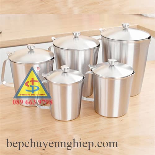 ca đong inox 304, Ca inox 304 có vạch chia, Ca đong inox có nắp 