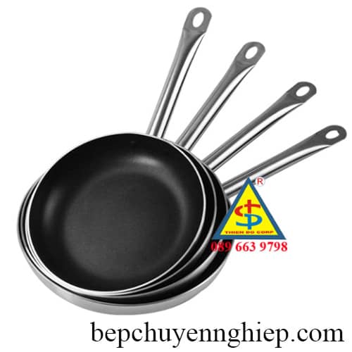 chảo chiên inox, chảo chống dính, chảo inox 1 tay cầm, chảo chiên 24cm, chảo chiên 28cm, chảo chiên 30cm, dụng cụ bếp nhà hàng, bếp ăn tập thể