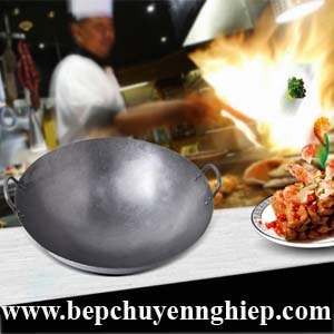 chảo thép, chảo thép công nghiệp, chảo bếp từ mặt lõm, chảo xào công nghiệp, chảo đáy lõm, chảo thép size lớn