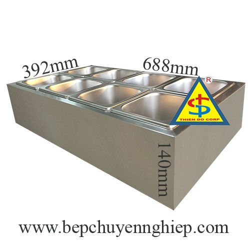 Hộp đựng topping giữ nhiệt, thùng giữ lạnh khay topping, hộp inox đựng khay topping