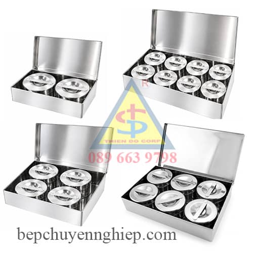 hộp lưu mẫu thức ăn 200ml 300ml 500ml, bộ hũ lưu mẫu thức ăn inox 304, hộp đựng lưu mẫu thức ăn 2 4 6 8 hủ