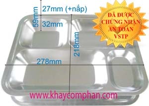 khay com inox 4 ngan, Khay cơm inox 4 ngăn có nắp, khay cơm mầm non, khay cơm tiểu học 4 ngăn, khay ăn inox 4 ngăn có nắp