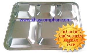 nơi bán khay cơm inox 5 ngăn 304 có nắp giá rẻ 