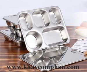 khay-com-cao-cap-5-ngan, khay com cao cap 5 ngan han quoc, khay cơm hàn quốc, khay đựng cơm inox của hàn quốc, khay đựng cơm văn phòng của hàn quốc