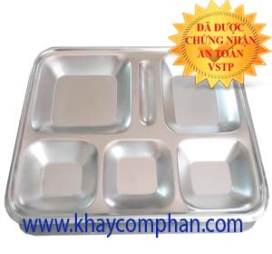 khay đựng cơm inox 304 6 ngăn, khay đựng cơm 6 ngăn inox 304, khay cơm 304 có nắp, nơi bán khay đựng cơm giá rẻ, khay đựng cơm 6 ngăn tại TPHCM