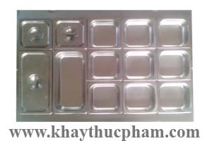 khay inox đựng thạch, khay inox đựng trân châu, khay inox đựng bánh flan, khay inox bán trân châu trà sữa 