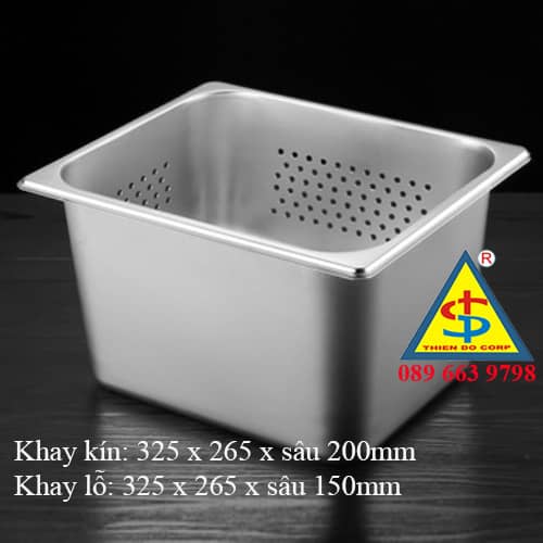 khay rổ inox sâu 15cm, rổ inox vuông sâu 15cm