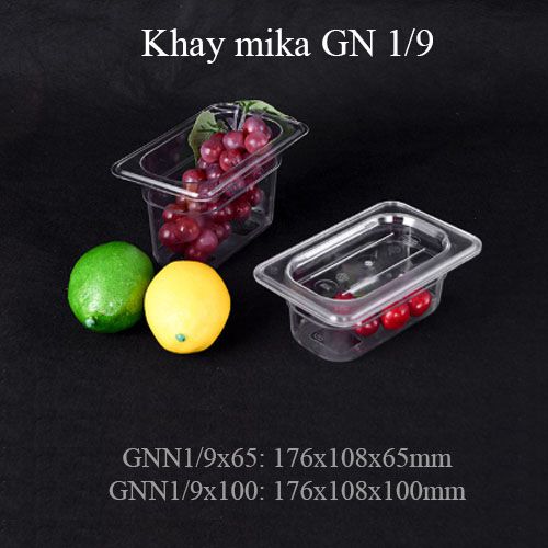 khay mika nhựa gn 1/9, khay 1/9, pc food pan, pc food tray 1/9, topping 1/9