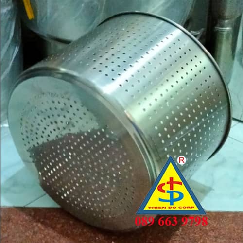 lồng inox trụng lớn, lồng inox hầm xương lớn, giỏ inox hầm xương lớn, rọ inox đục lỗ hầm xương