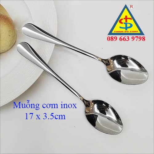 muỗng ăn cơm cho học sinh cấp 2 3, muỗng inox bếp ăn tập thể, muỗng ăn inox giá sỉ