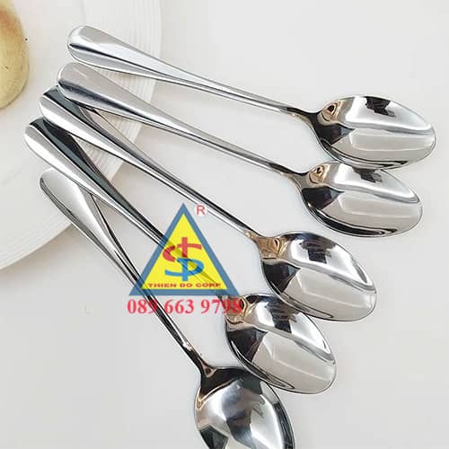 muỗng inox 17cm, muỗng cơm inox 17cm, muỗng inox học sinh cấp 2 3, muỗng inox trường học