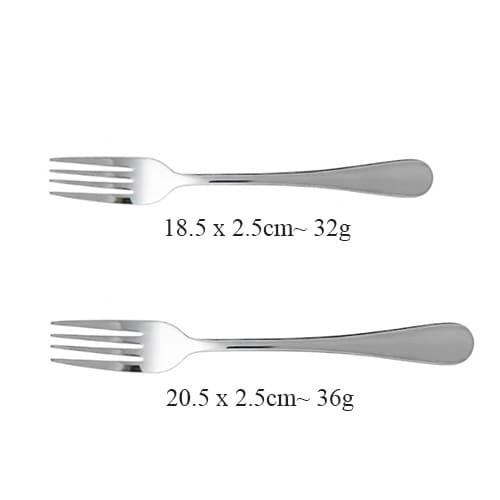 kích thước nĩa inox ăn chính ăn cơm mì
