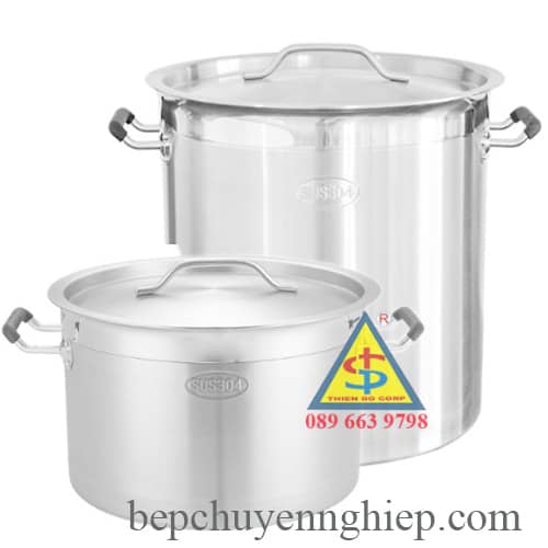 nồi inox 304, nồi inox 3 đáy, nồi inox 304 công nghiệp 3 đáy, nồi inox 304 bếp từ công nghiệp
