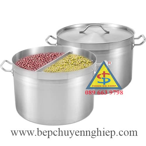 nồi inox 304 chia ngăn, nồi inox 304 2 ngăn, nồi inox 2 ngăn, nồi inox 2 ngăn bếp từ, nồi inox chia ngăn bếp từ