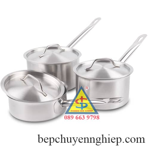nồi nấu sốt, quánh nấu sốt, nồi inox 1 tay cầm, nồi inox nấu sốt, nồi âu