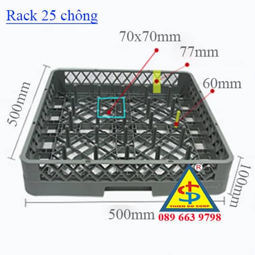 rack 25 chong, rack 25 chông, rack chông rửa chén dĩa, rack chông máy rửa bát công nghiệp