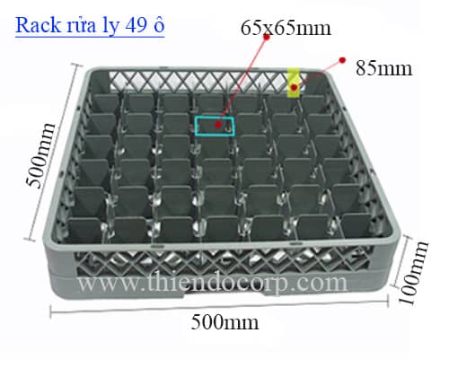 rack ly 49 ô, rack rửa ly 49 ngăn