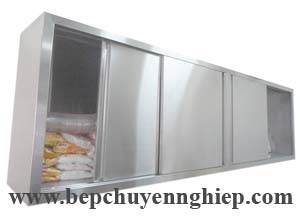 tủ inox treo tường cửa lùa, tu inox treo tuong, tủ hồ sơ treo tường, tủ bếp inox treo tường