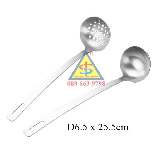 vá muôi inox 304 dày kiểu âu